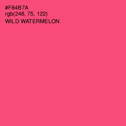 #F84B7A - Wild Watermelon Color Image